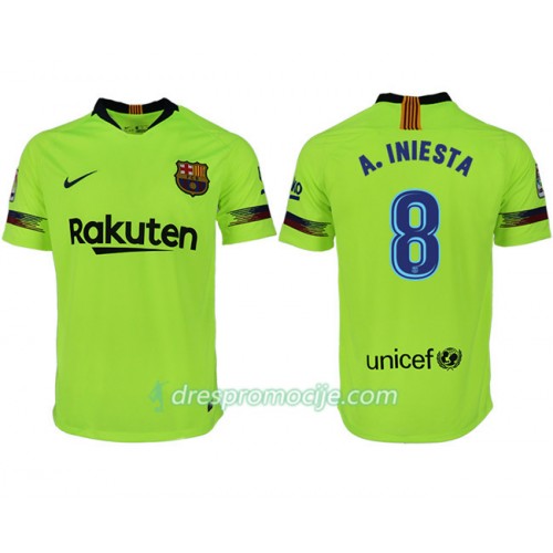 FC Barcelona Dres A. INIESTA 8 Gostujući 2018/19 Kratkih Rukava FC Barcelona Dres A. INIESTA 8 Gostujući 2018/19 Kratkih Rukava